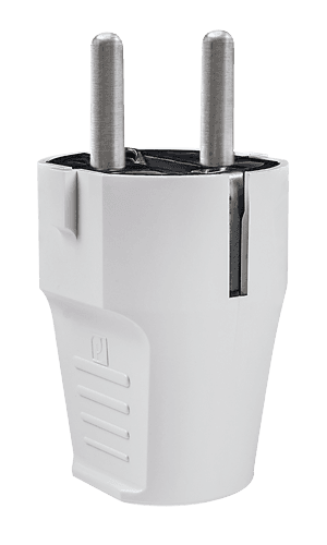 ALING-CONEL Dvopolni ravni utikač, bijeli