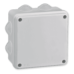 ALING-CONEL Razvodna kutija sa 8 ulaza na zidu 100x100x50 IP56 ABS g/b 650°C, siva