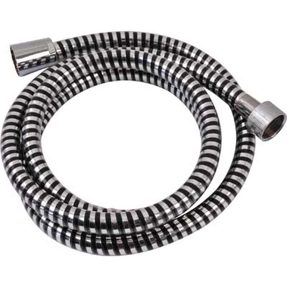 TENDANCE PVC rastezljivo crijevo za tuš, 150 cm, crno-srebrno