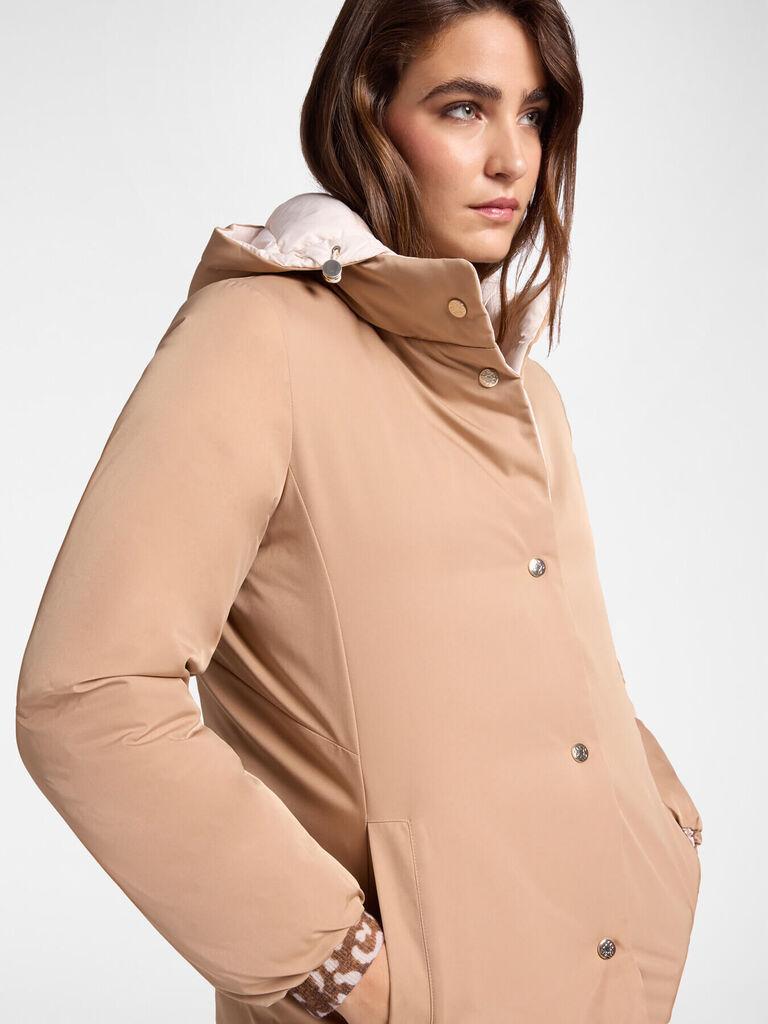 Elena Miro ženska dvostrana perjana jakna, Smeđa