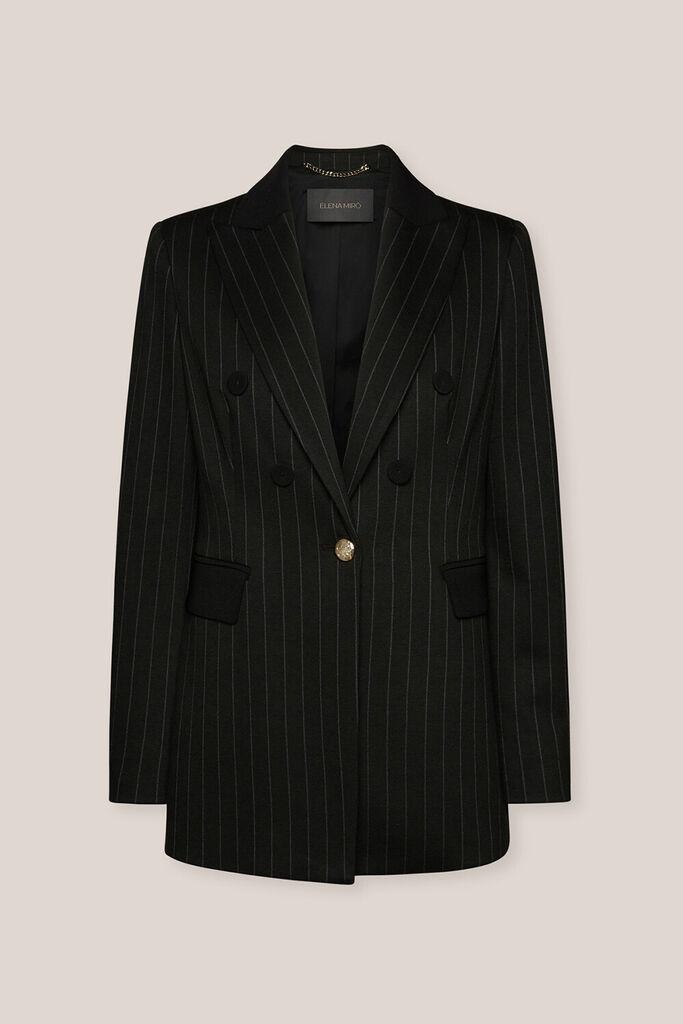 Elena Miro Ženski strukirani sako, Crni