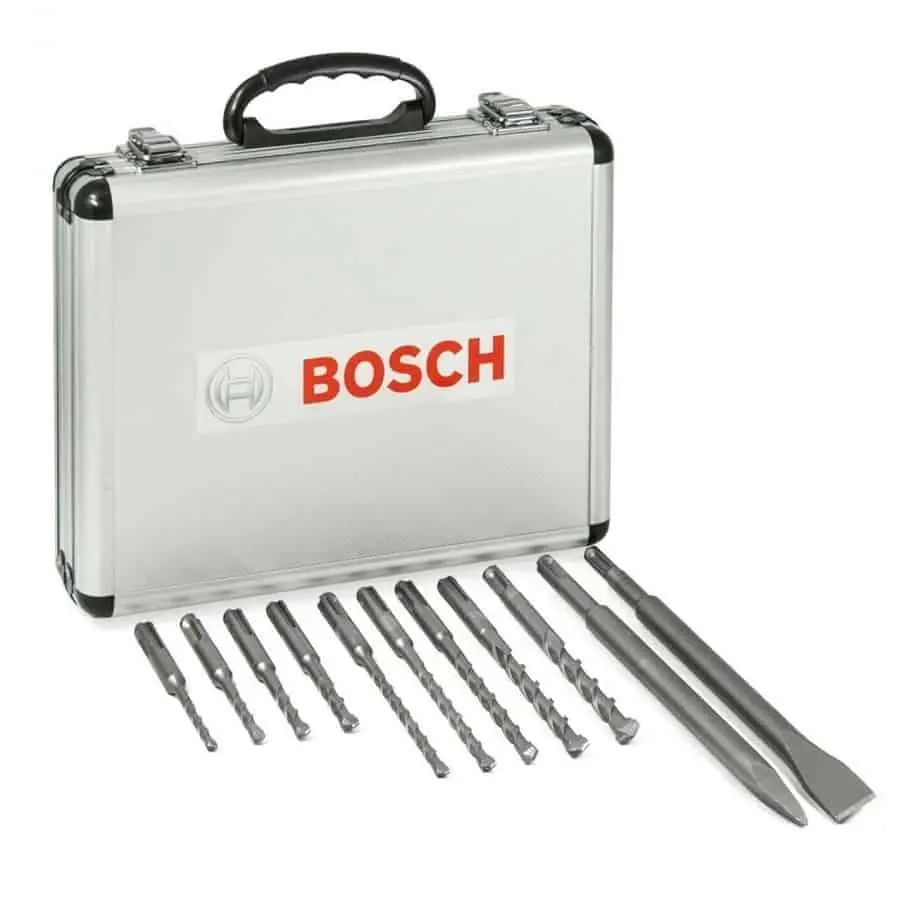 Bosch SDS plus set za građevinske radove u aluminijumskom koferu, 11 delova