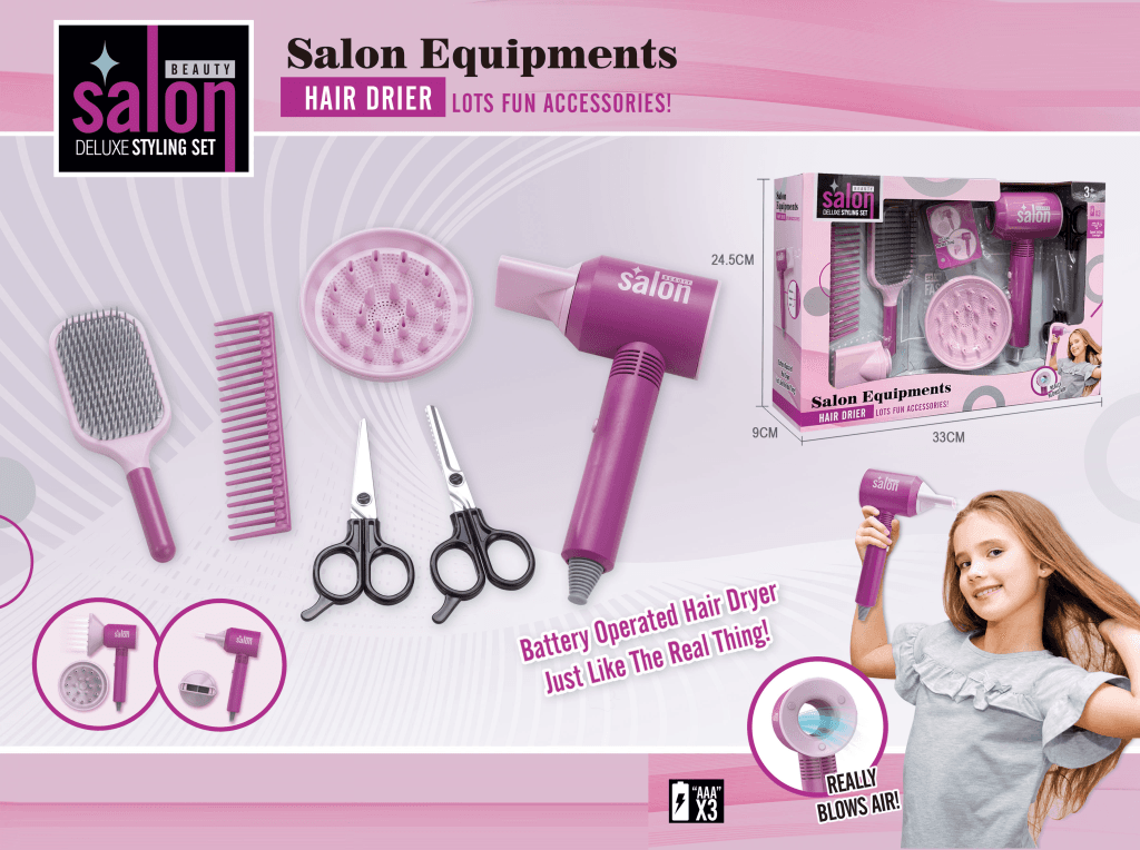 Frizerski set za električno sušilo za kosu, Ljubičasto