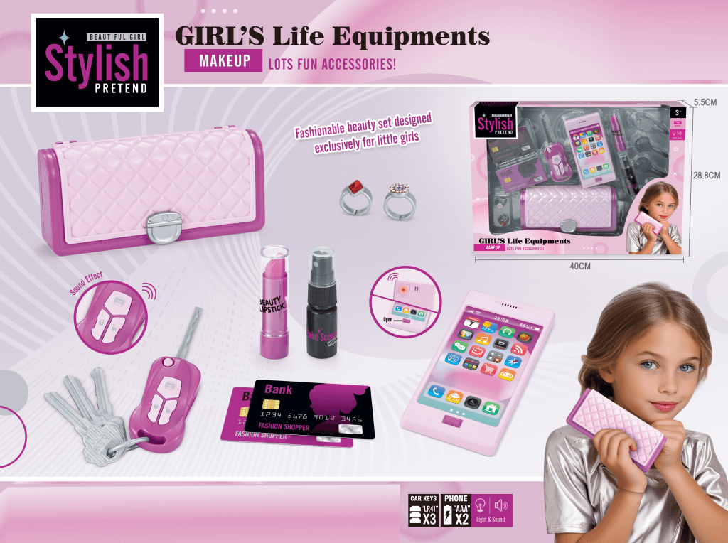 Modna torbica,make up set, Ljubičasti