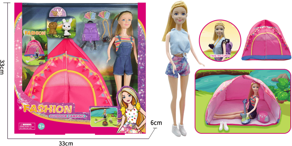 Lutka sa šatorom za kućne ljubimce, Roze