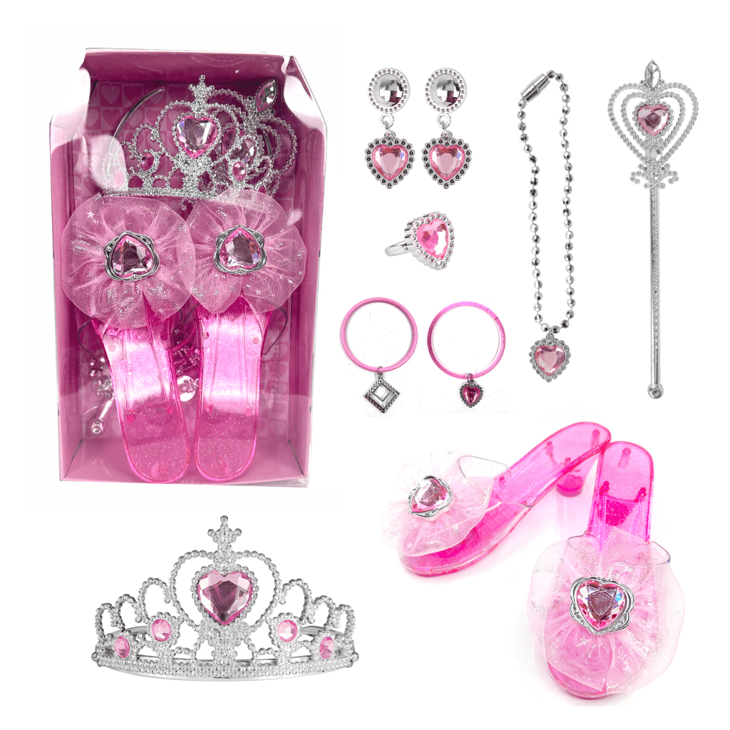 Cipela na visoku petu s kompletom nakita, Roze