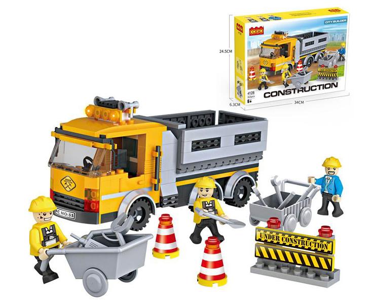 Kamion+radnici kocke 263kom, Žuta