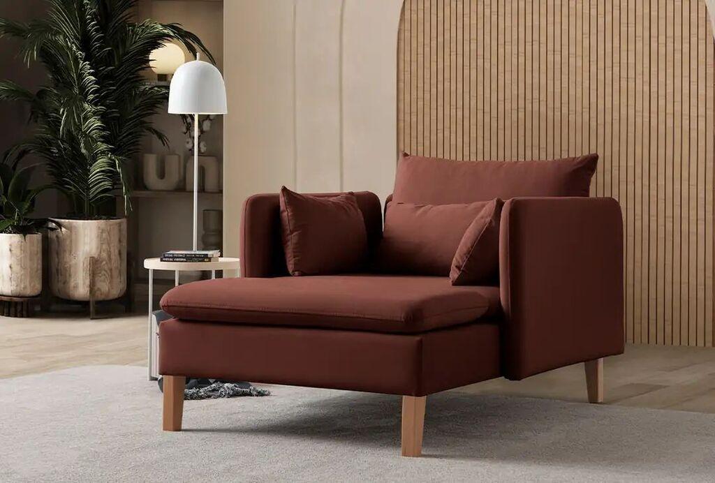 Atelier del Sofa Fotelja Flexy, 105 x 75 x 150 cm, crvena