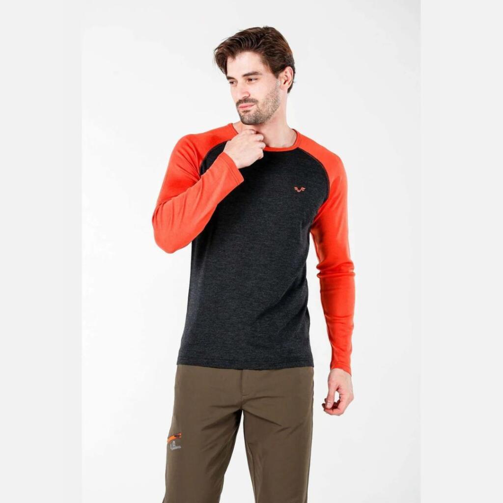 Woolona Muška majica Brant, Crno-narandžasta