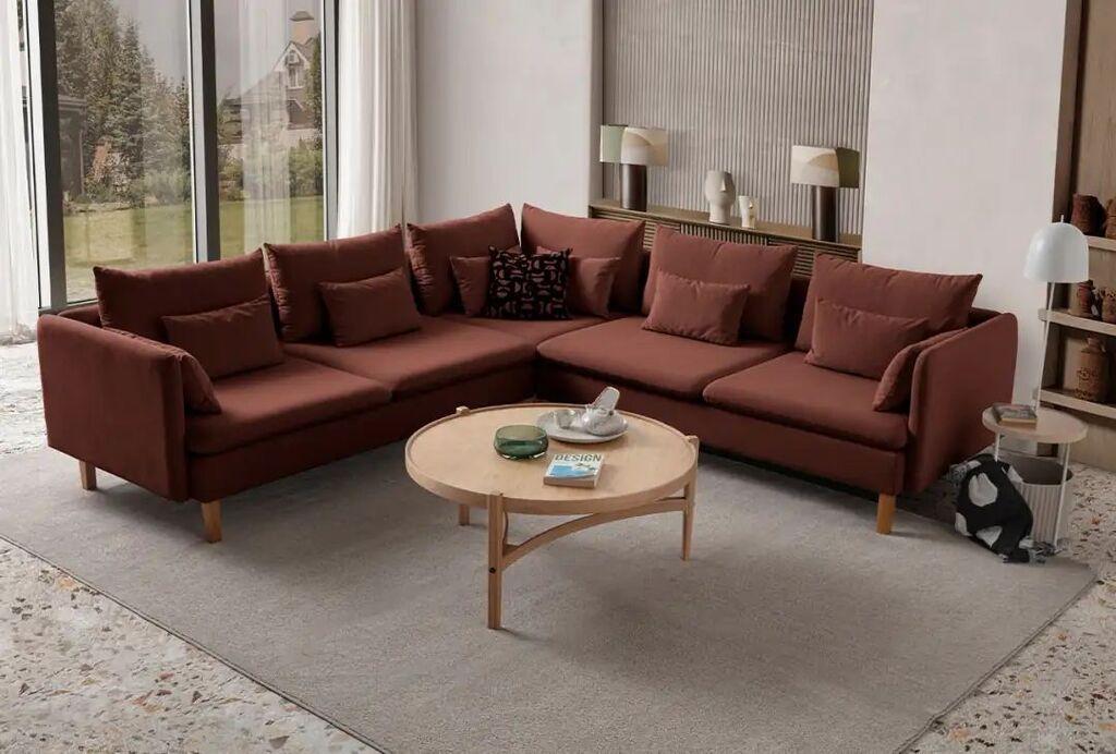 Atelier del Sofa Kutna garnitura Flexy L, 285 x 285 x 100 cm, Crvena