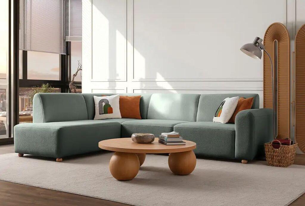 Atelier del Sofa Ugaona garnitura S-Loft Lijeva, 206 x 290 cm, Zelena