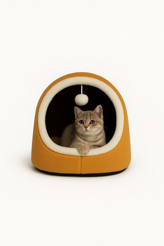 Paws & Whiskers krevet za mačke Alaska STD, 40 x 35 x 35 cm, žuti