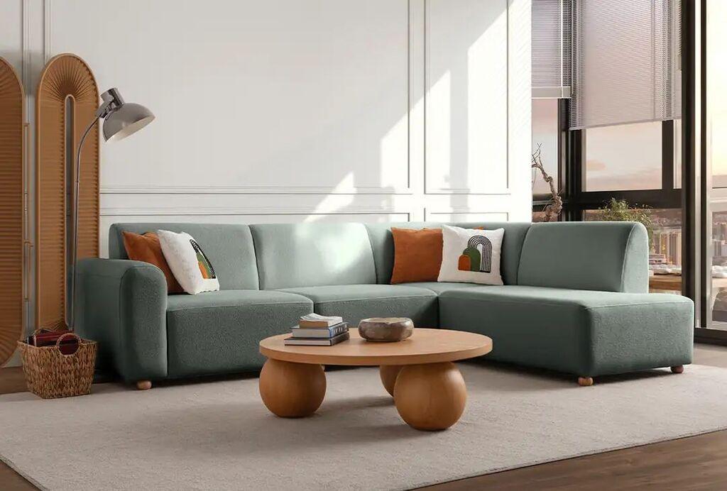Atelier del Sofa Kutna sofa na razvlačenje S-Loft Desna, 206 x 290 cm, Zelena