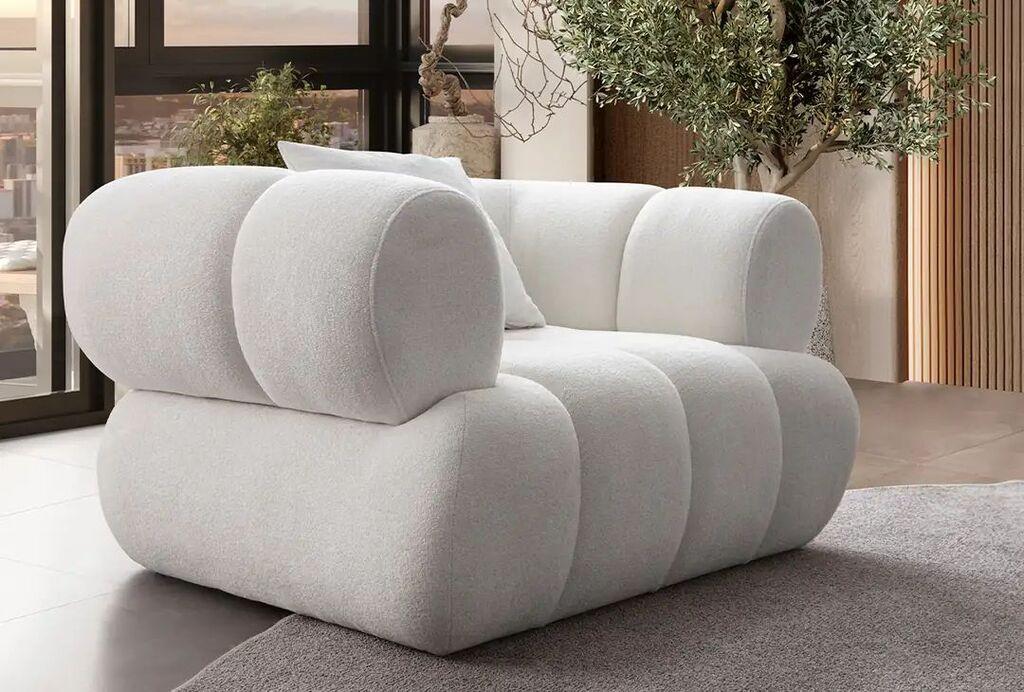 Fotelja Atelier del Sofa Petra, 120 x 90 x 65 cm, Bijela