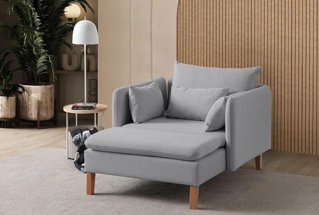 Atelier del Sofa Fotelja Flexy, 105x75x150 cm, Siva
