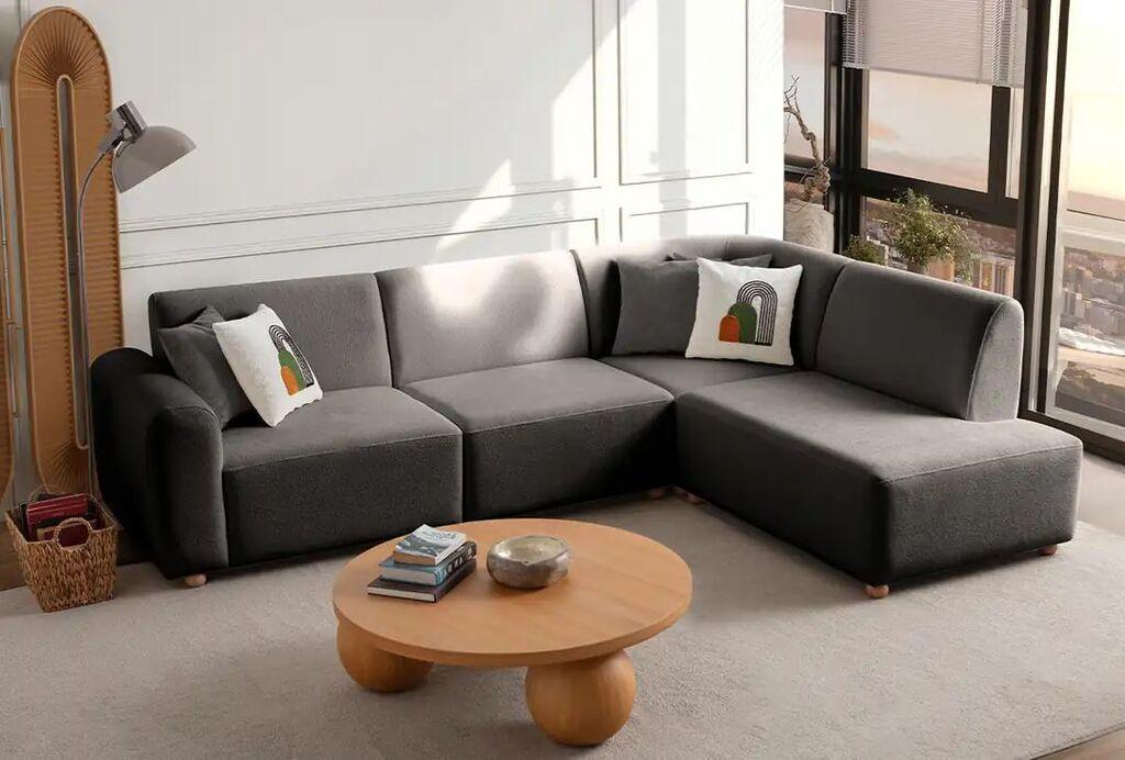 Atelier del Sofa Ugaona garnitura S-Loft Desna, 206 x 290 x 90 cm, Antracit