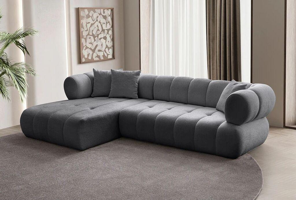 Atelier del Sofa Kutna sofa na razvlačenje Petra Lijeva, 280 x 170 cm, Tamno siva