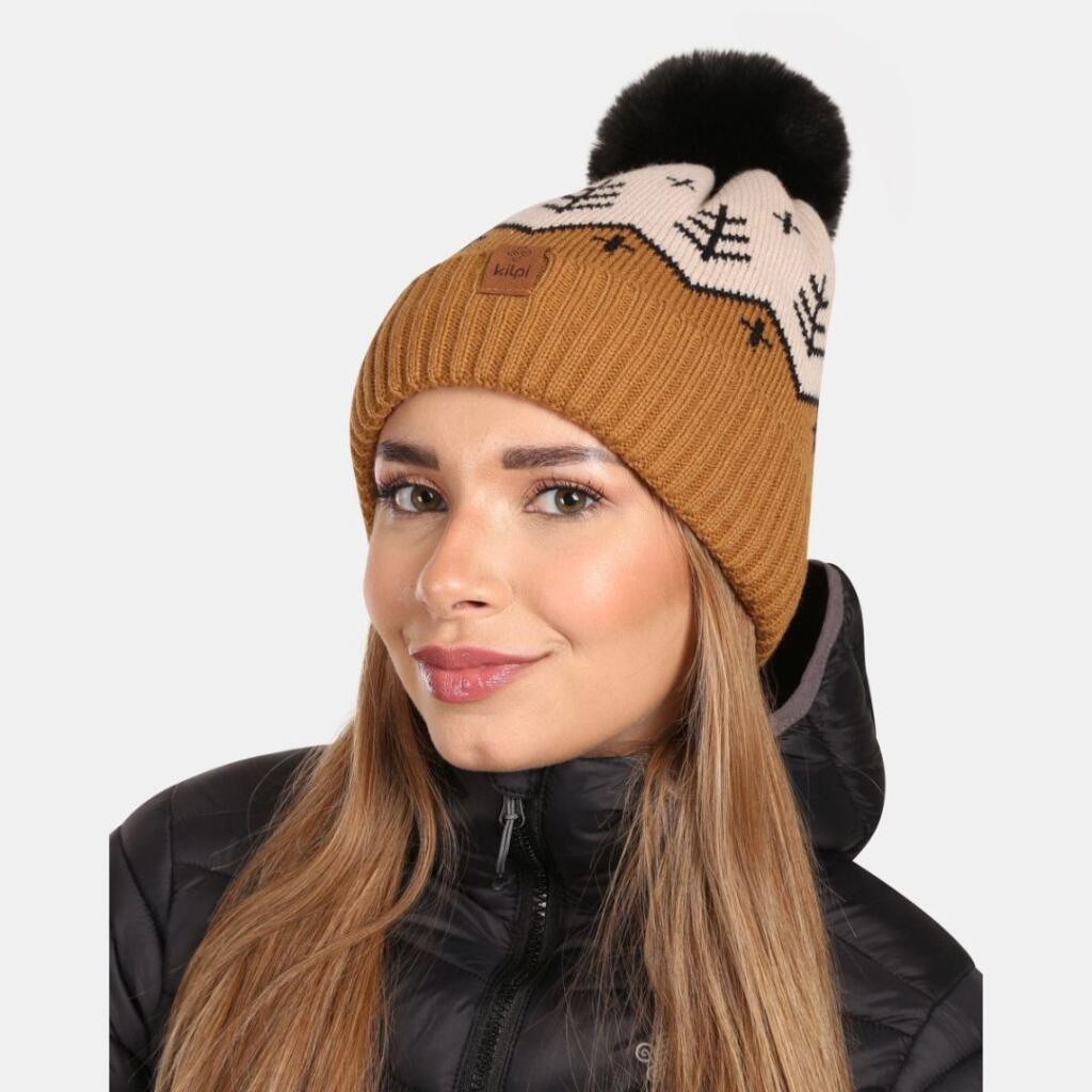 Kilpi Ženska kapa Carmen W, Smeđe-bijela