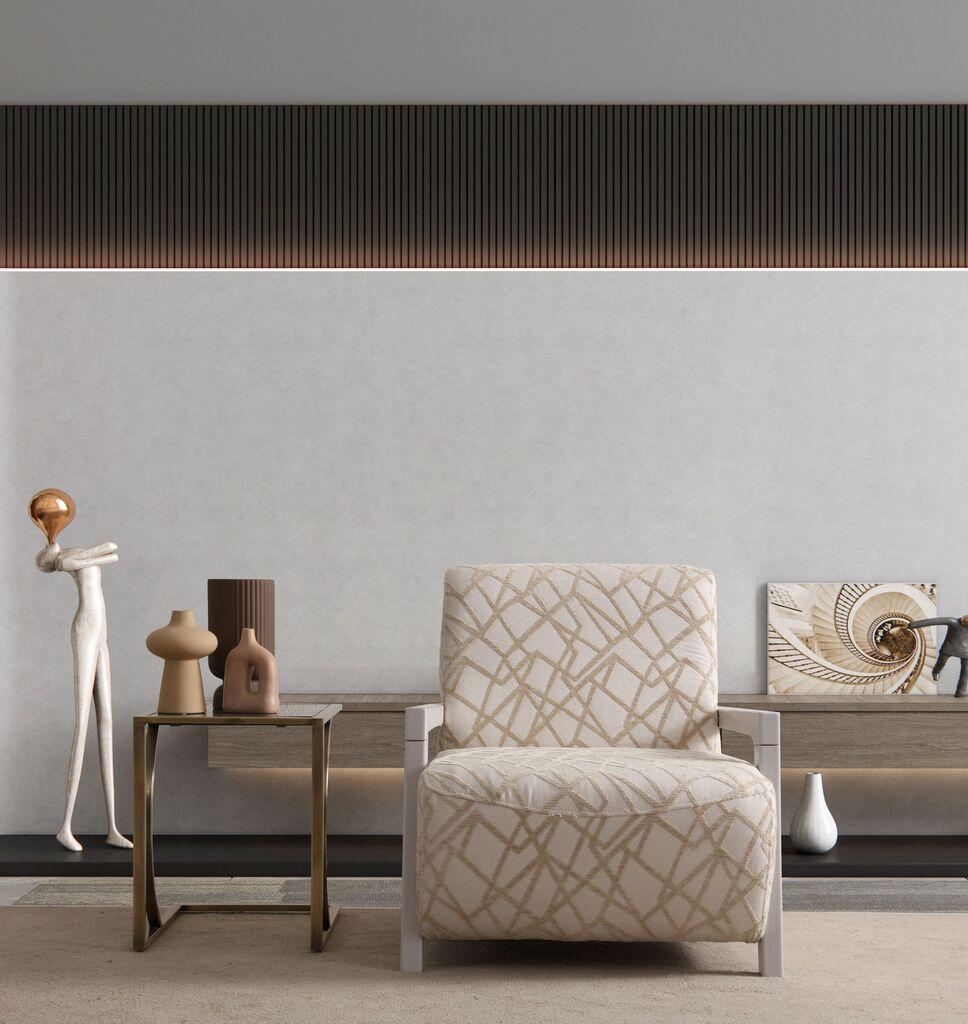 Fotelja Atelier del Sofa Toscana, 75 cm, krem