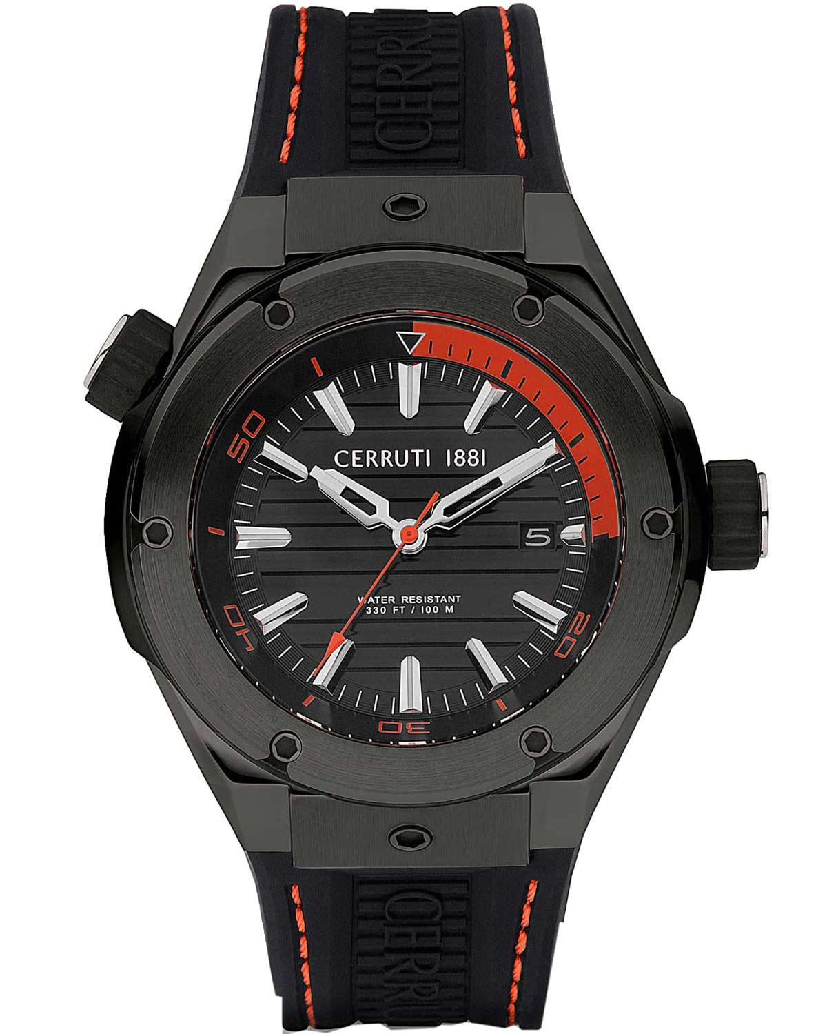 CERRUTI 1881 Muški ručni sat CIWGN2207502, Kvarcni mehanizam, Crno kućište, Crni