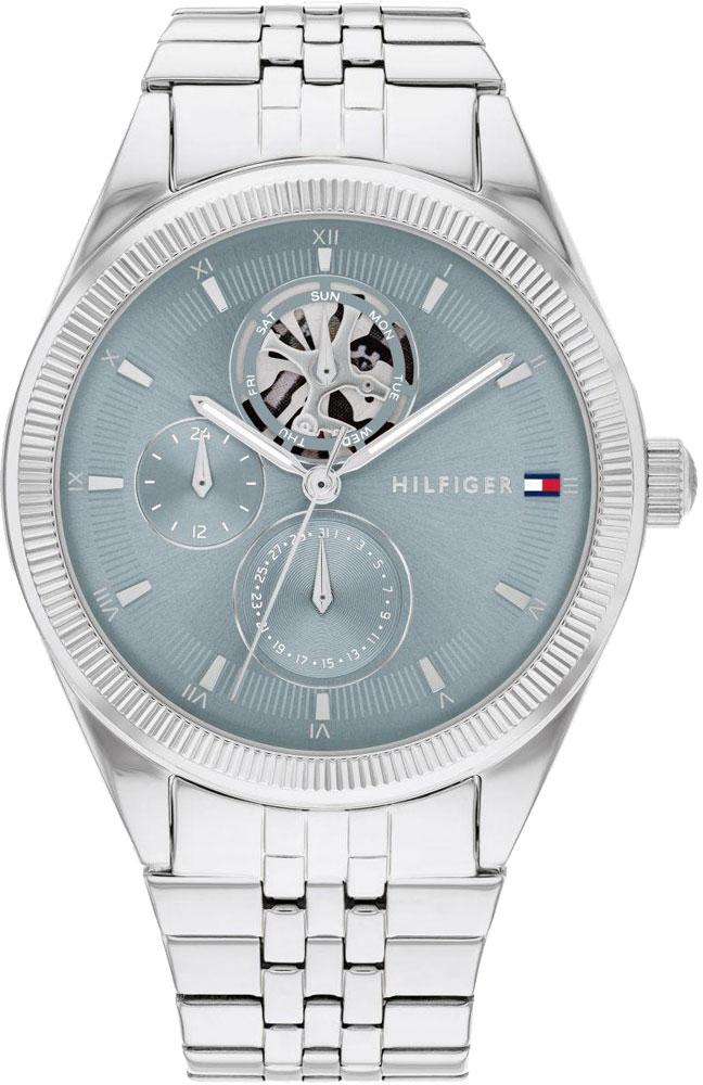 TOMMY HILFIGER Ženski ručni sat 1782714, Kvarcni mehanizam, Plavo kućište, Srebrne boje