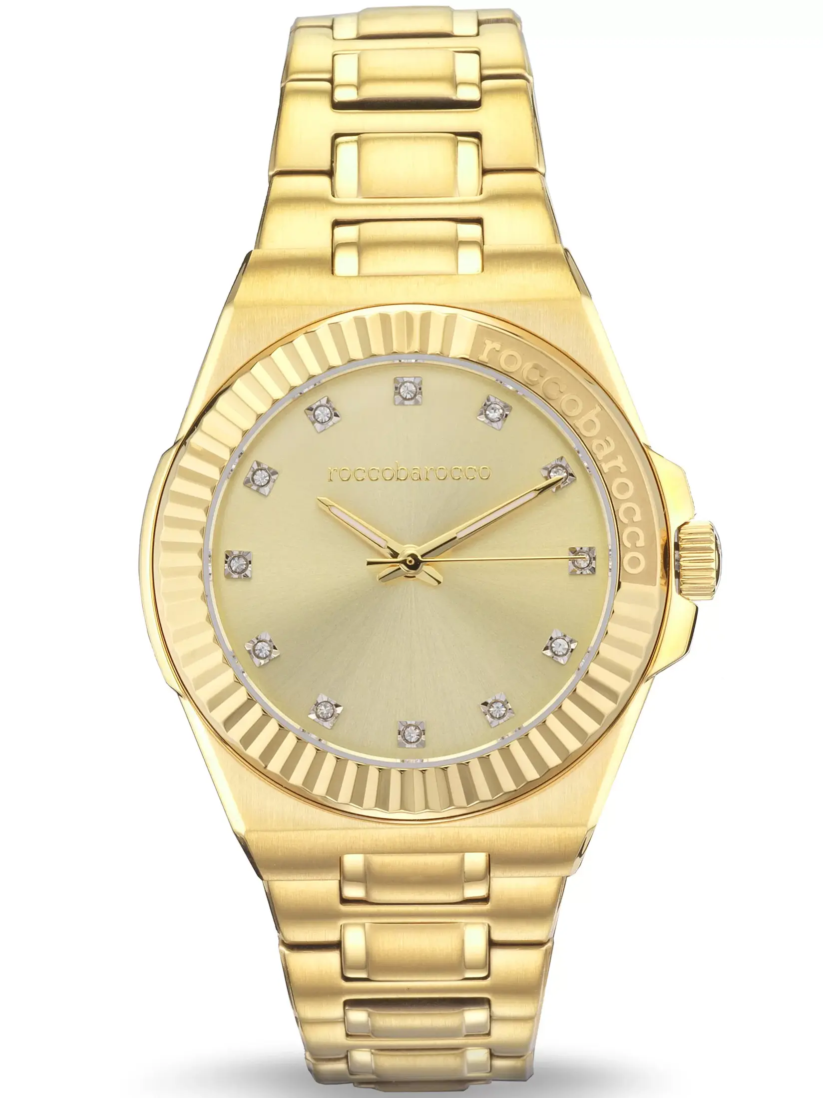 ROCCO BAROCCO Ženski ručni sat RB5041L-04M, Kvarcni mehanizam, Zlatno kućište, Zlatne boje
