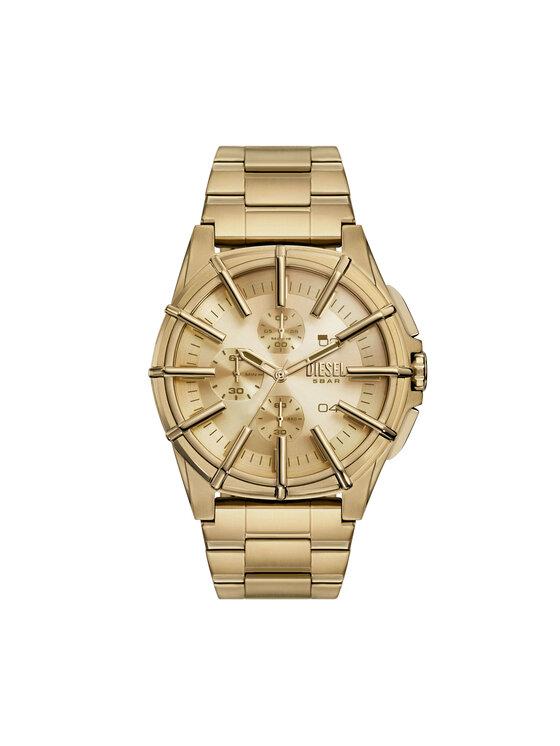 DIESEL Muški ručni sat DZ4659, Kvarcni mehanizam, Zlatno kućište, Zlatne boje