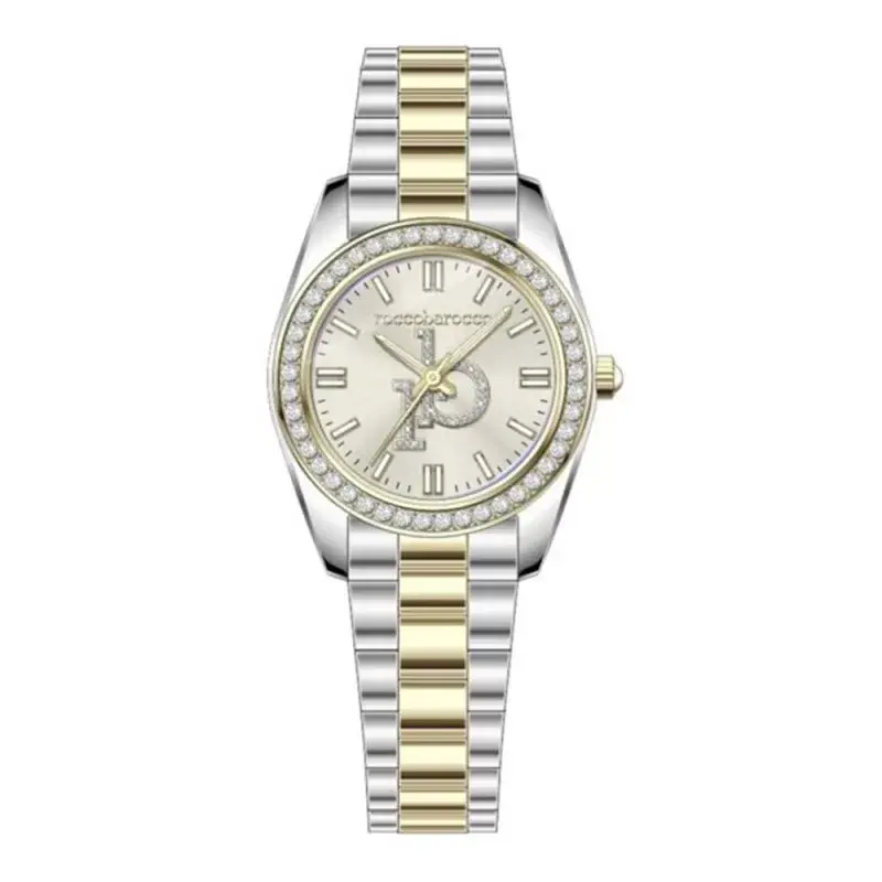 ROCCO BAROCCO Ženski ručni sat RB3468L-03M, Kvarcni mehanizam, Zlatno kućište, Srebrne boje