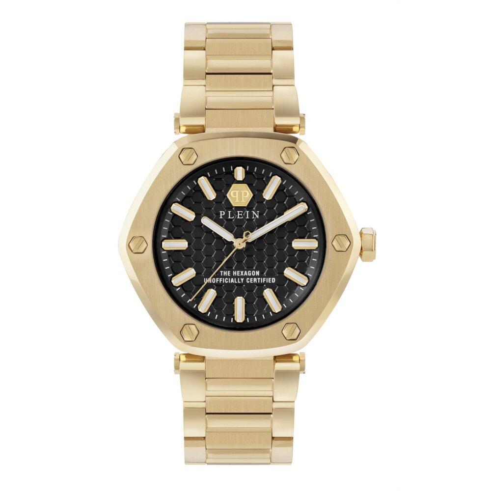 PHILIPP PLEIN Ženski ručni sat PW1BA0623, Kvarcni mehanizam, Crno kućište, Zlatne boje
