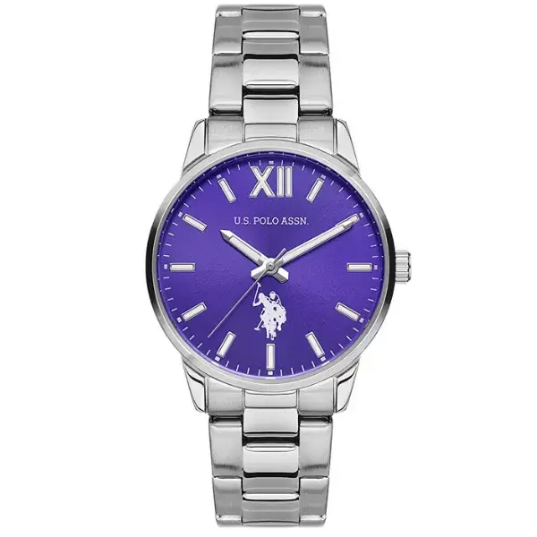 U.S. POLO ASSN. Ženski ručni sat USPA2057-06, Kvarcni mehanizam, Ljubičasto kućište, Srebrne boje