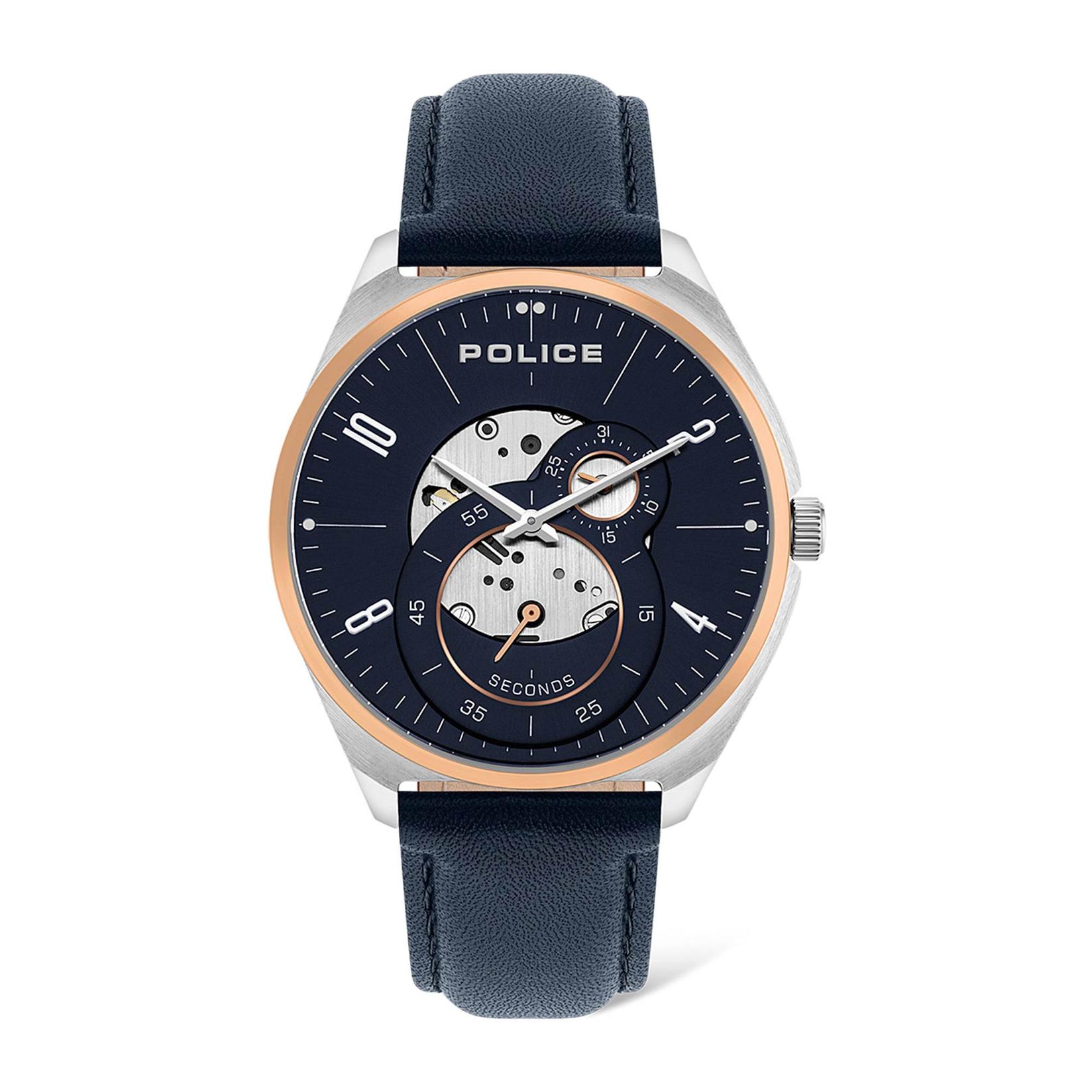 POLICE Muški ručni sat PL.16022JSTR/03, Kvarcni mehanizam, Plavo kućište, Teget