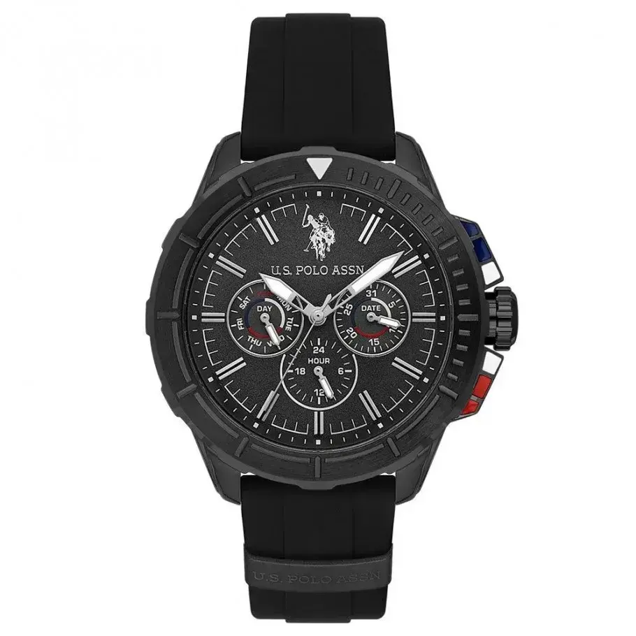 U.S. POLO ASSN. Muški ručni sat USPA1066-05, Kvarcni mehanizam, Crno kućište, Crni