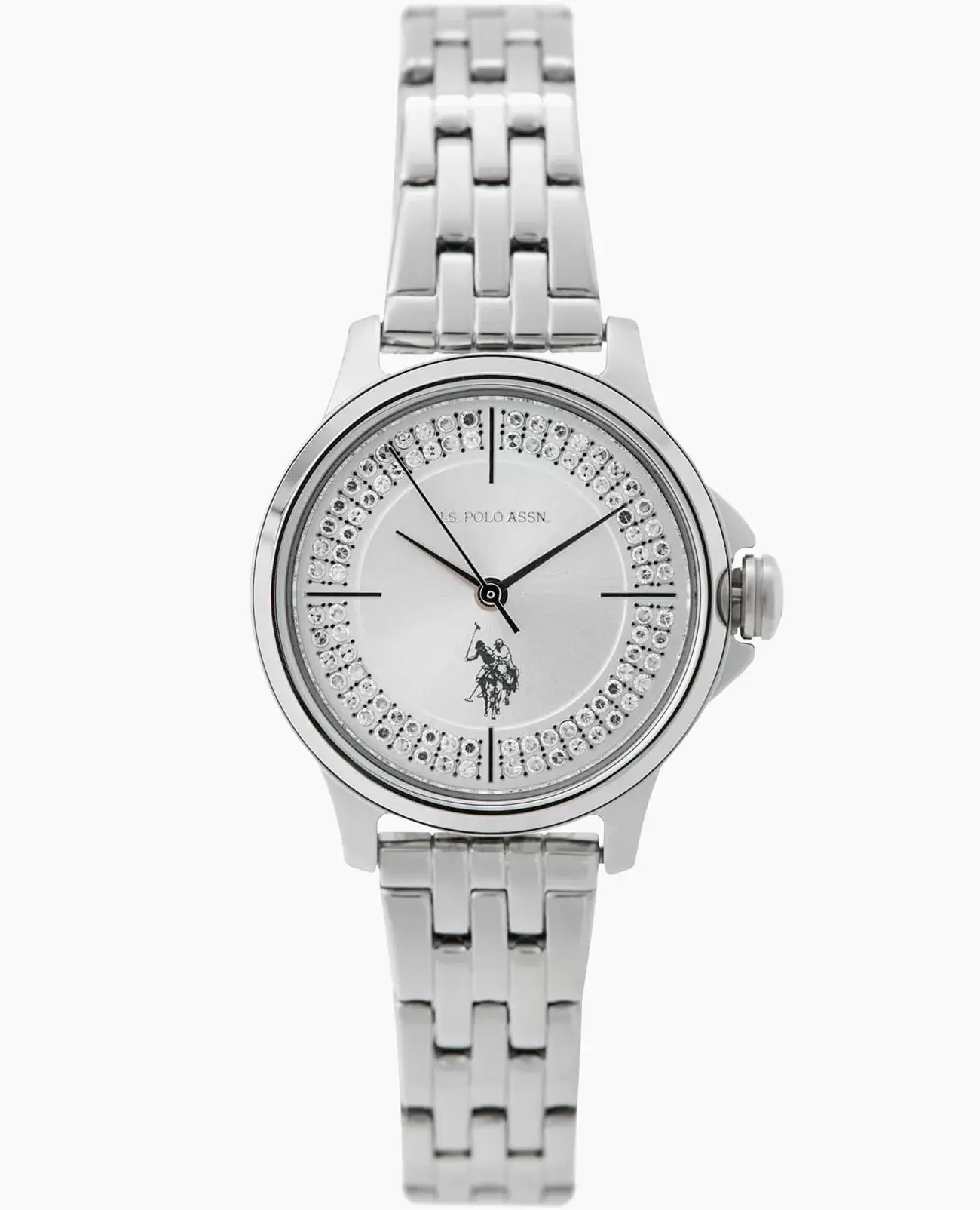 U.S. POLO ASSN. Ženski ručni sat USPA2081-01, Kvarcni mehanizam, Sivo kućište, Srebrne boje
