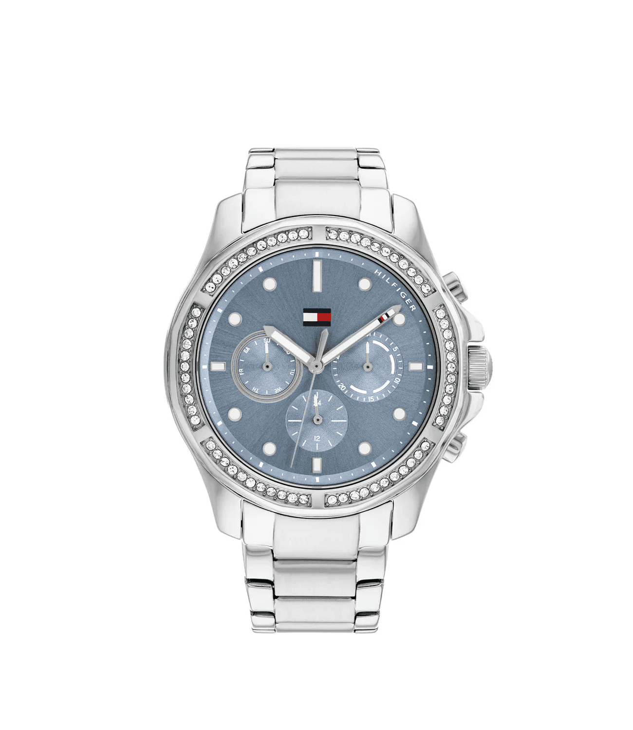 TOMMY HILFIGER Ženski ručni sat 1782569, Kvarcni mehanizam, Plavo kućište, Srebrne boje