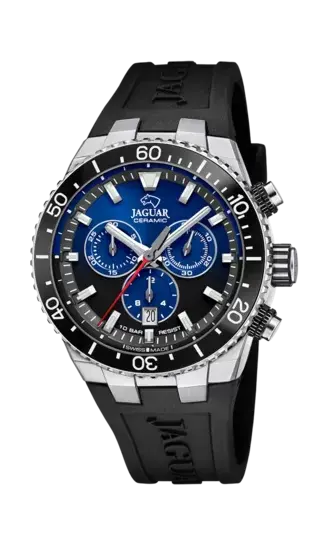 JAGUAR Muški ručni sat J1021/6, Kvarcni mehanizam, Crno kućište, Crni