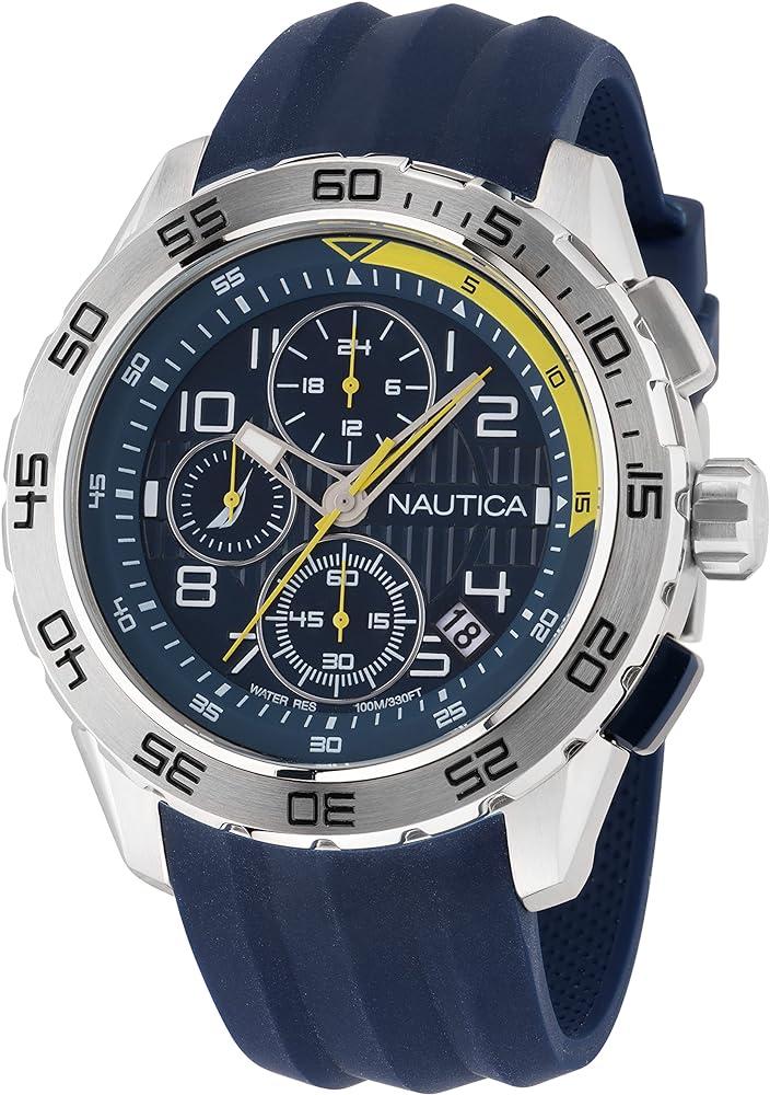 NAUTICA Muški ručni sat NAPNSS301, Kvarcni mehanizam, Teget kućište, Teget