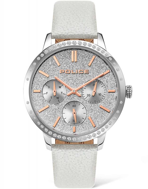 POLICE Ženski ručni sat 16069MS, Kvarcni mehanizam, Srebrno kućište, Srebrne boje