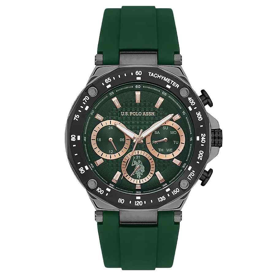 U.S. POLO ASSN. Muški ručni sat USPA1076-02, Kvarcni mehanizam, Zeleno kućište, Zeleni