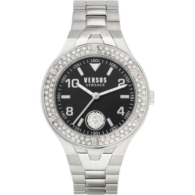 VERSUS VERSACE Ženski ručni sat VSPVO0520, Kvarcni mehanizam, Crno kućište, Srebrne boje