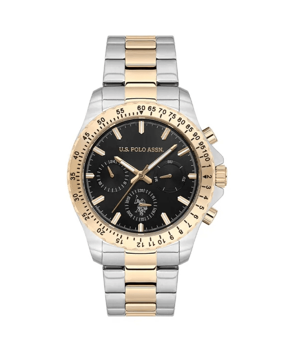 U.S. POLO ASSN. Muški ručni sat USPA1108-05, Kvarcni mehanizam, Crno kućište, Srebrne boje