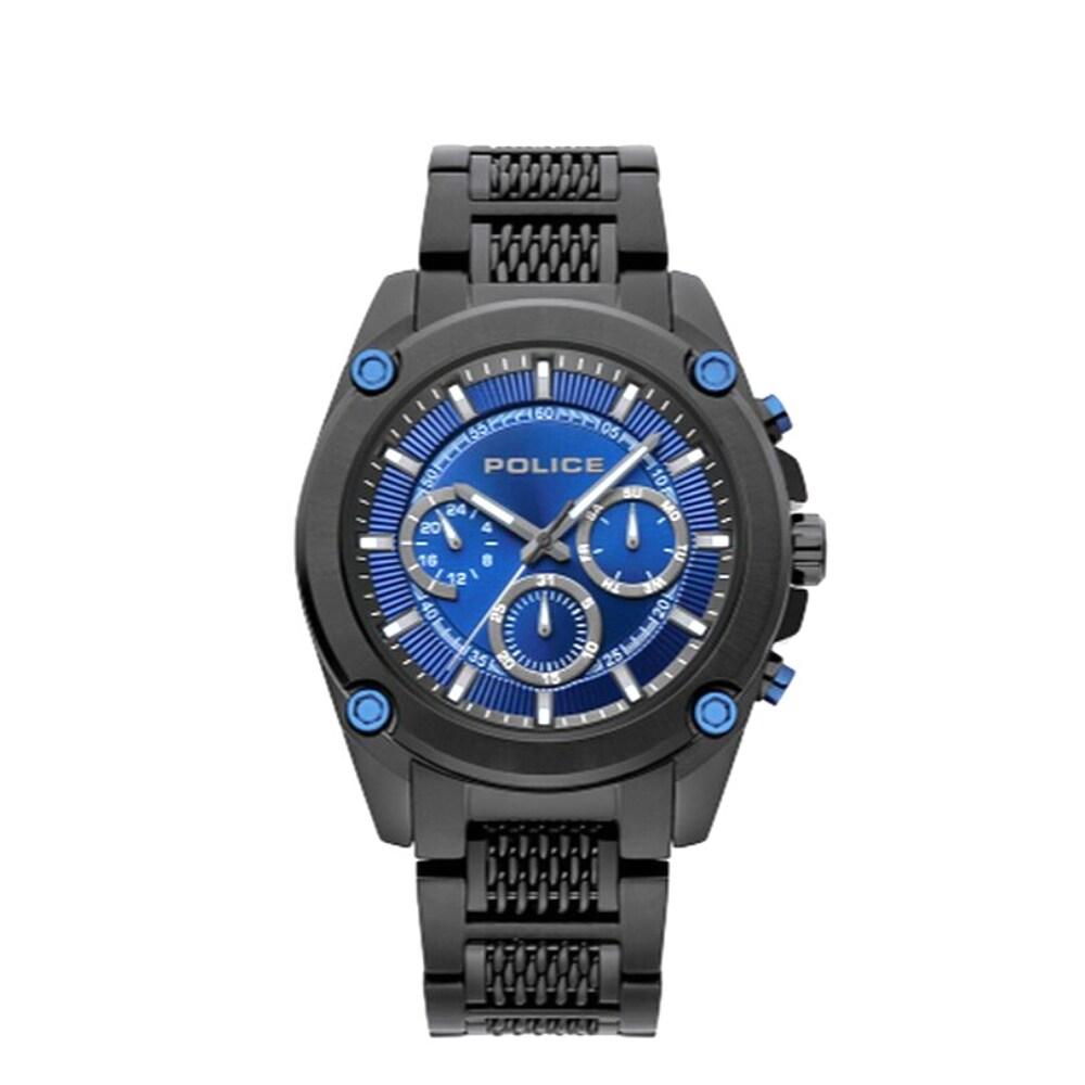 POLICE Muški ručni sat 15985JSB/03M, Kvarcni mehanizam, Plavo kućište, Sivi