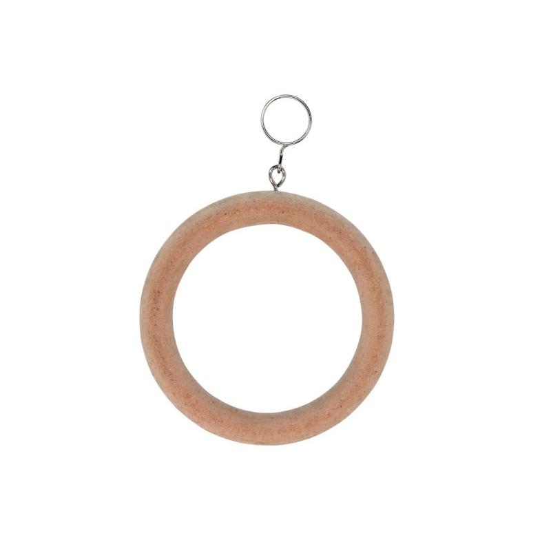 KERBL Igračka za ptice Ring, Drvena, 10 cm, Smeđe boje