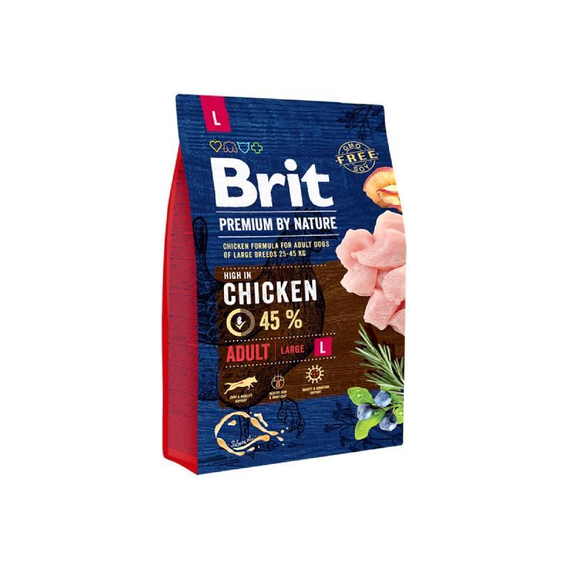 BRIT Suha hrana za pse Premium by Nature, Adult L, Piletina, 3kg