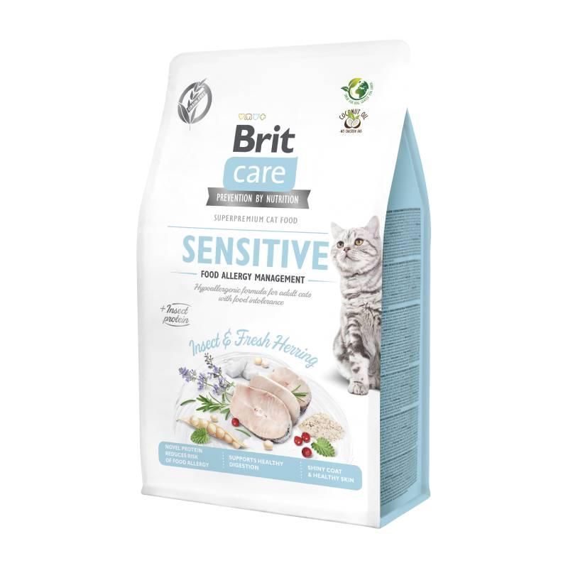BRIT Suha hrana za mačke s insektima i haringom Sensitive, 400g