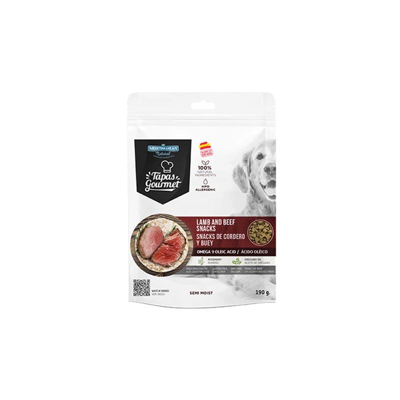 MEDITERANSKA PRIRODNA poslastica za pse s okusom janjetine i govedine Tapas, 190g