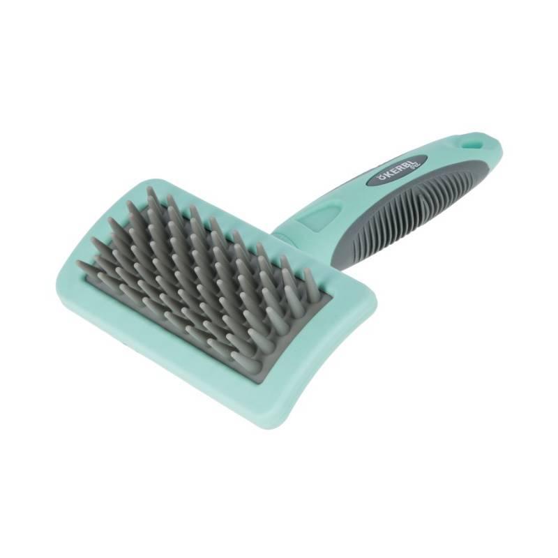KERBL Četka za pse za masažu, Tirkizno-siva