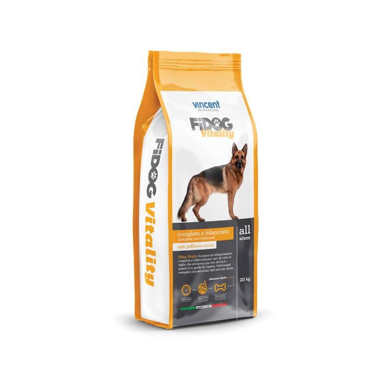 VINCENT Suha hrana za pse Fidog Vitality, Piletina i govedina, 20 kg