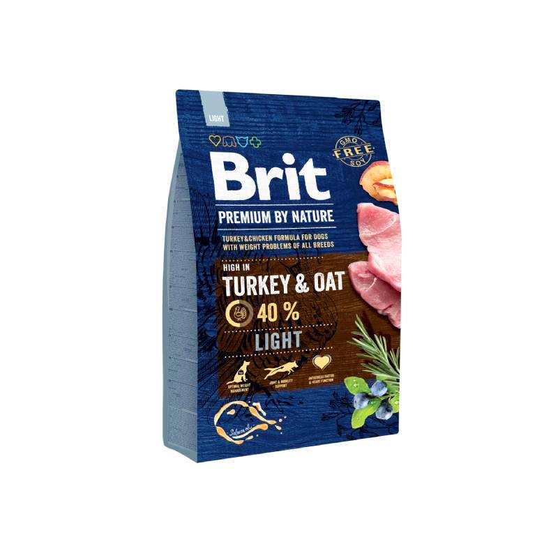 BRIT Suha hrana za pse Premium by Nature, Light, Puretina i zob, 3kg