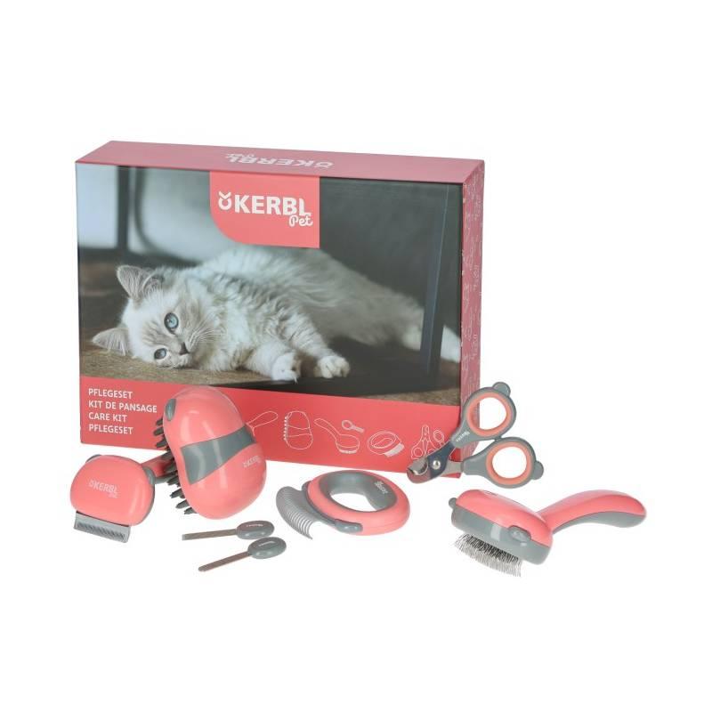 KERBL Set za njegu vašeg ljubimca 7u1, Crveno-crni