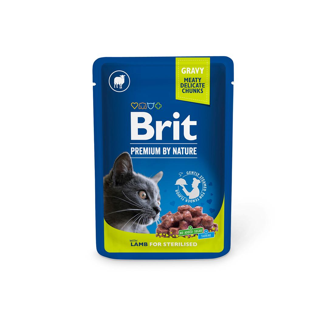 BRIT Vlažna hrana za sterilisane mačke, Jagnjetina, 100g